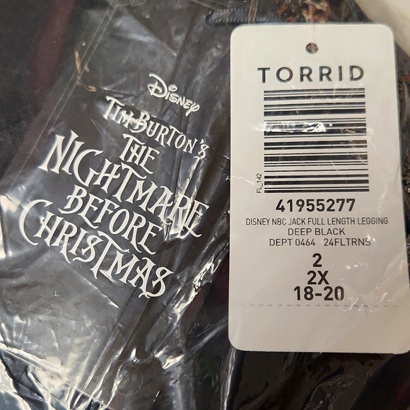 ❤️NWT VINTAGE TORRID LEGGING - NIGHTMARE BEFORE CHRISTMAS JACK SKELLINGTON - Picture 6 of 13